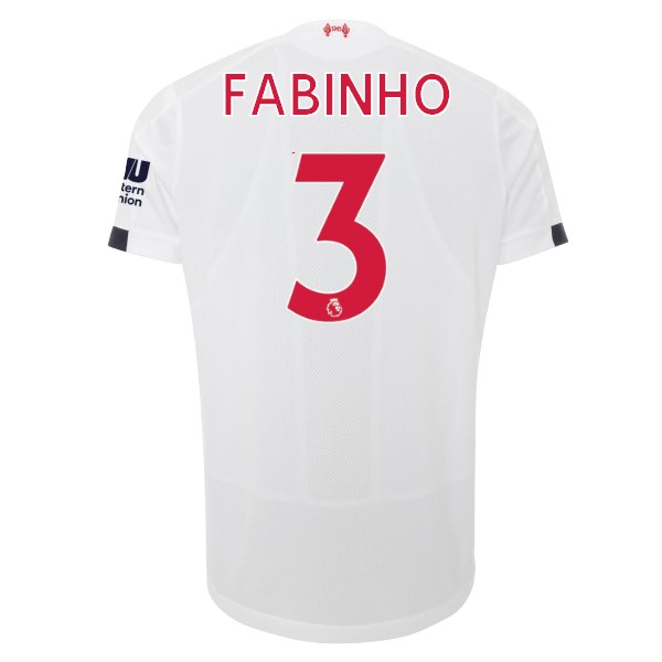 Camiseta Liverpool NO.3 Fabinho Segunda equipo 2019-20 Blanco